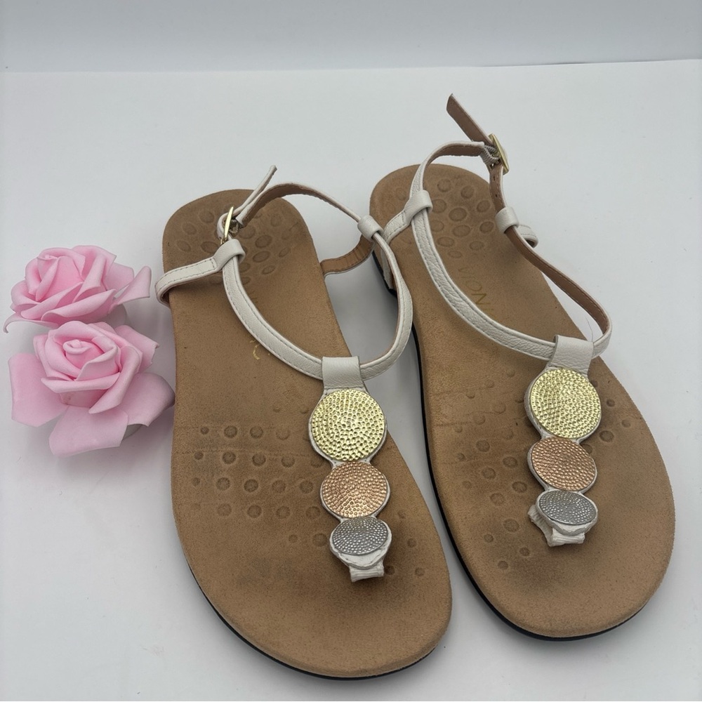 Vionic Women's‎ Sandals with Gold, Bronze, and Silver Accents